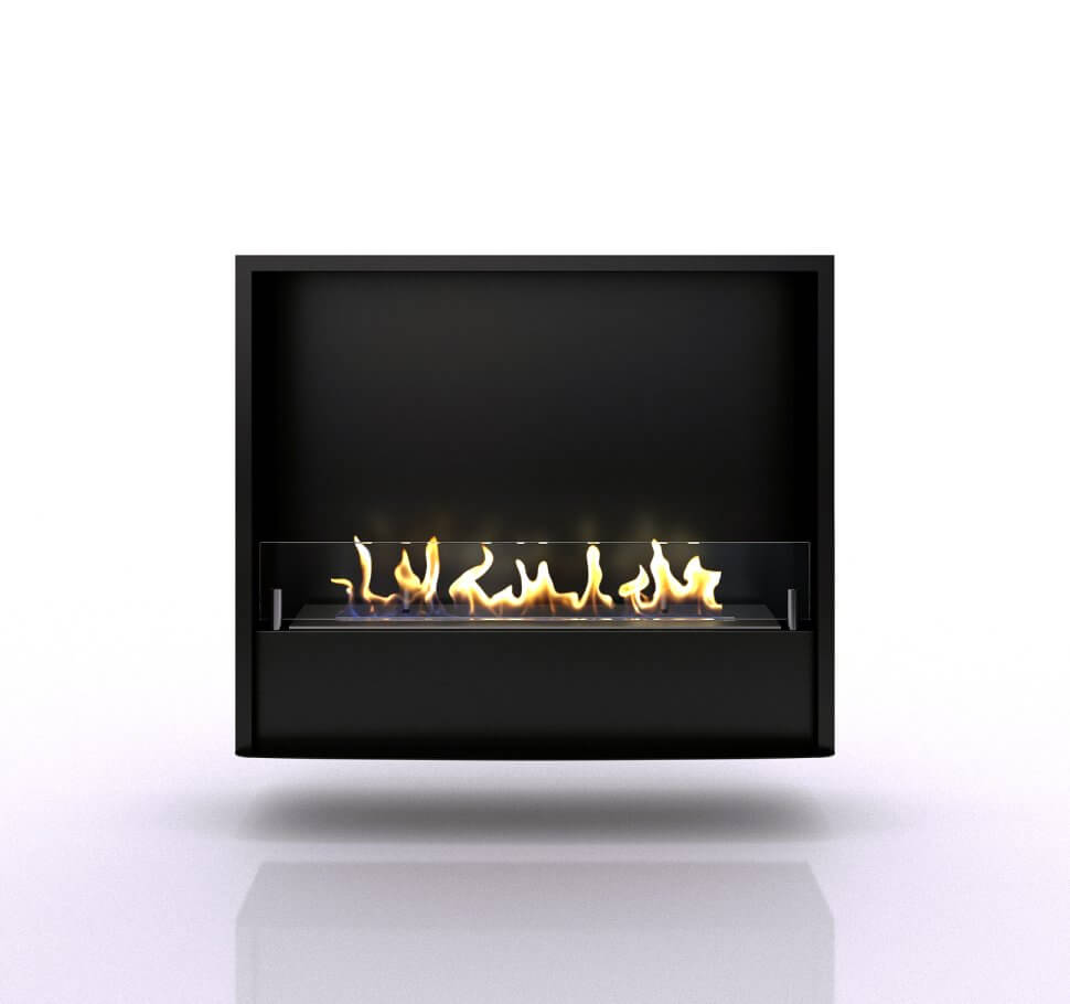 Биокамин в портале Firezo Pierre Luxe Темный дуб Сланец бежевый, стандарт
